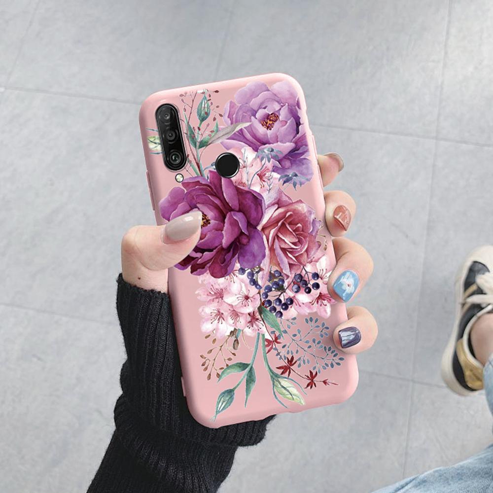 Love Heart Leopard Plant Rose Pattern Phone Case For Huawei P30 P20 Lite Y6 Y7 2019 Pro Honor 9X 20 Daisy Shockproof Soft Cover