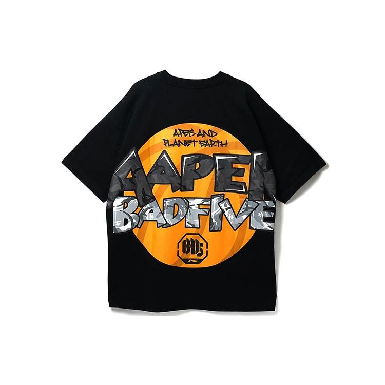 Li-Ning x Aape BadFive Graphic Loose Fit T-shirt Black Men s AHSR751-1 L