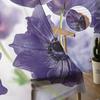 Lila Blumen Weiß Hintergrund Tüll Vorhänge Für Wohnzimmer Küche Sheer Voile Vorhang Schlafzimmer Fenster Panels