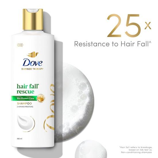DOVE Hair Fall Rescue Shampoo 180 Ml || Hair Fall Control for Thicker Hair ||Mild Daily Anti Hair Fall Shampoo for Men & Women