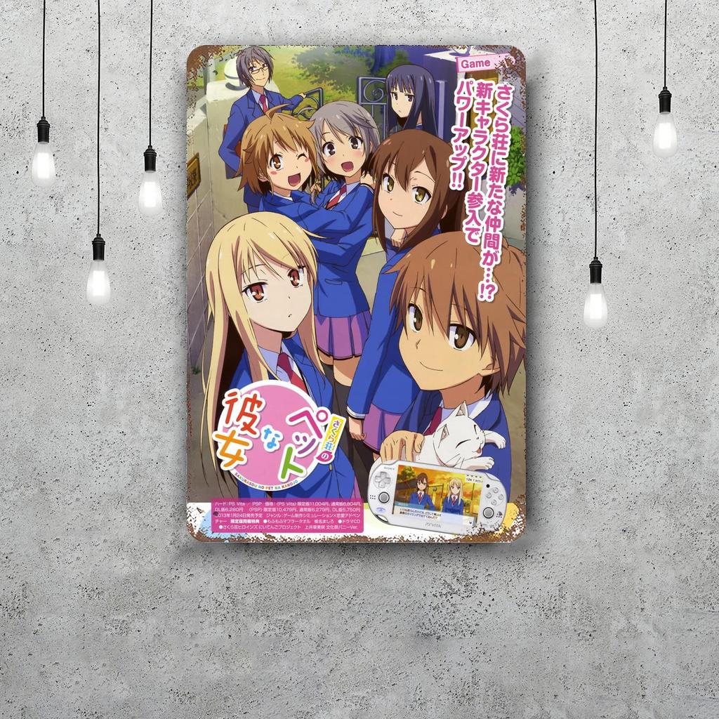 Sakurasou no Pet na Kanojo cartoon Decor Poster Tin Sign Metal Sign Decorative Plaque for Pub Bar Man Cave Club Wall Decoration
