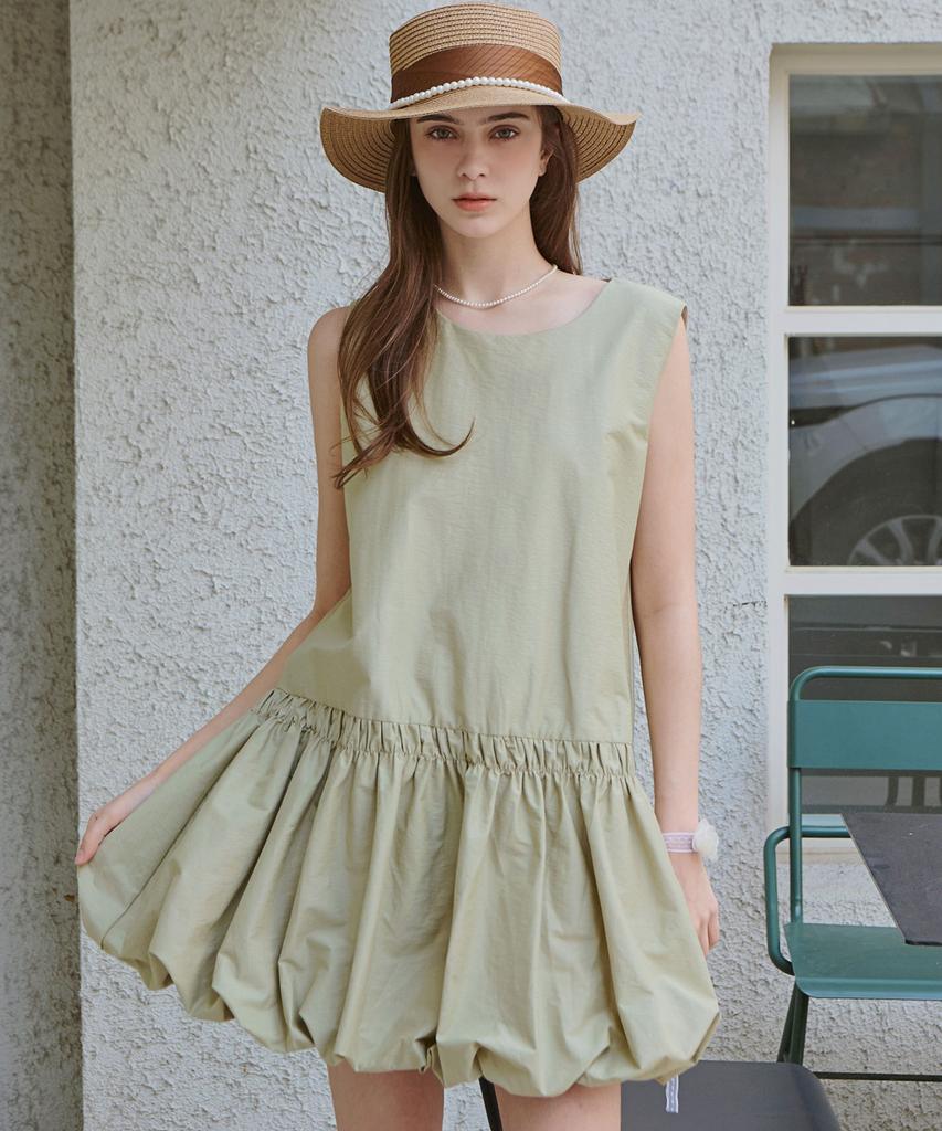 SLOWLOLLI Pumpkin Puff Mini Dress_4 Colors