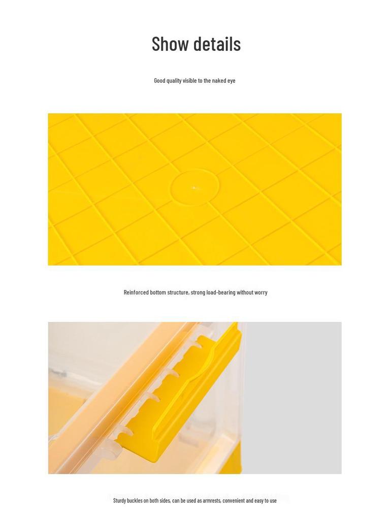 Side-Opening Transparent Storage Box with Lid for Clothes, Toys, and Books - Large Plastic Organizer for Wardrobes.