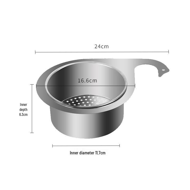 Swan Stainless Steel Kitchen Sink Drain Basket: Widened, Deepened, and Hangable Fruit Storage