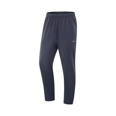Li Ning Fitness Series Casual Simple Solid Color Ice Silk Quick Dry Cool Straight Leg Elastic Knitted Sports Pants Men Pants Navy-Blue AKLV727-4