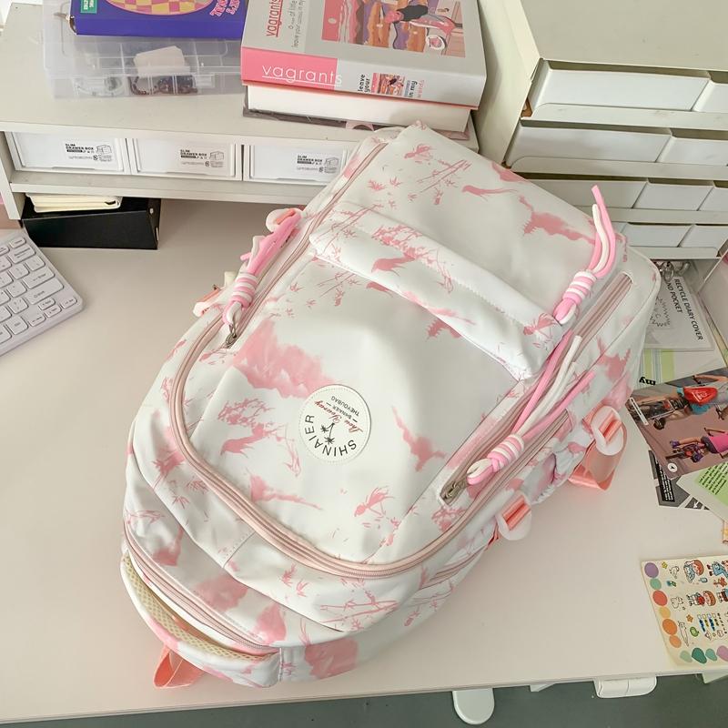 Студенческий школьный рюкзак женский большой вместимости с принтом рюкзак для учеников — фото 14