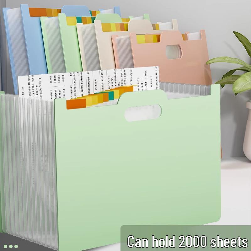 

Папка-гармошка А4 с подставкой: Расширяемый настольный органайзер для студентов и офиса, сумка большой вместимости.