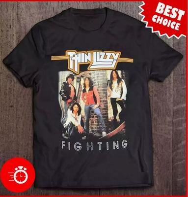 NOWY Zespół Thin Lizzy Czarna Bawełna Wszystkie Rozmiary Do 4XL Koszulka Unisex