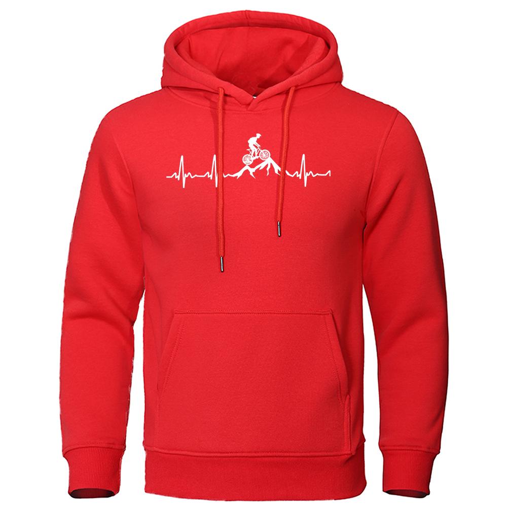 Mountain Bike Heartbeat Funny Mtb Dirt Bike Men'S Hoodie Fashion Daily Hoodies Quality Fashion Clothing Vintage Loose Clothes