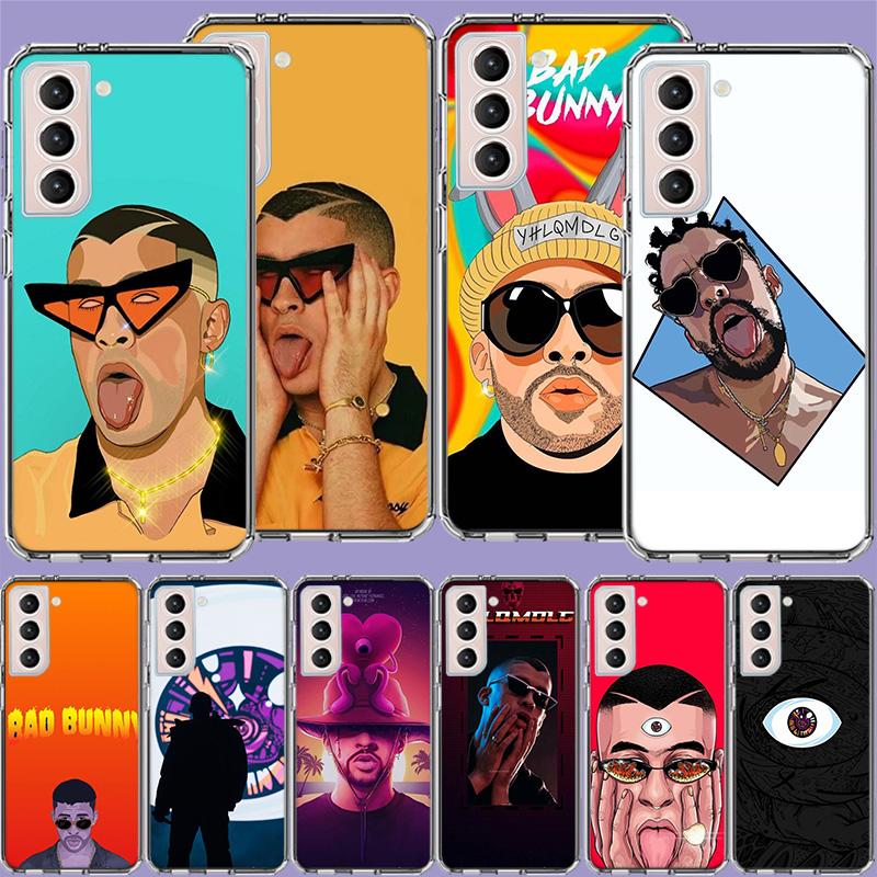 B-Bad B-Bunny Phone Case For Samsung S24 S25Edge Galaxy S22 S25 Ultra S21 S23 FE S20 S10 Plus S10E Cover Shell Coque Clear Silic