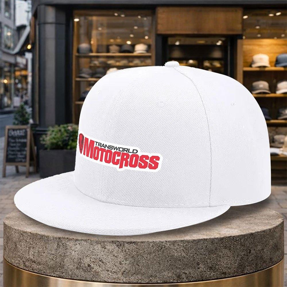 Pc Transworld Motocross Printed Baseball Cap Unisex Flat Brim Hip Hop Hat Street Fashion Outdoor Sports Baseball Cap Suitabl