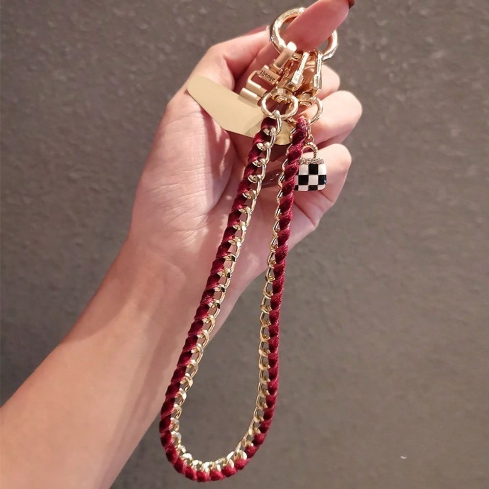 Bracelet, Mobile Phone Lanyard, Women's Chain, Wrist Rope, Short Round Buckle, Strong.