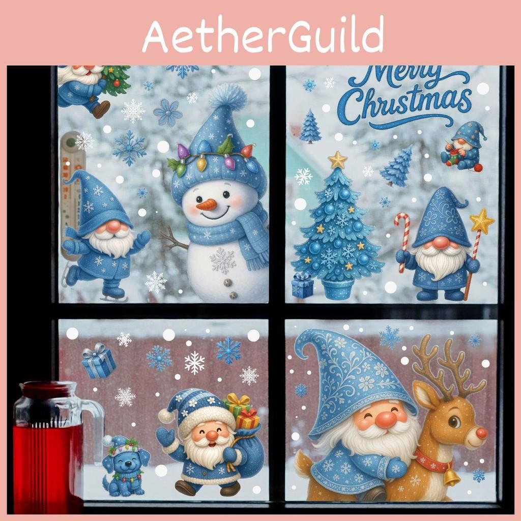 Santa Snowflake And Static Cling Window Stickers Home Decor Christmas For