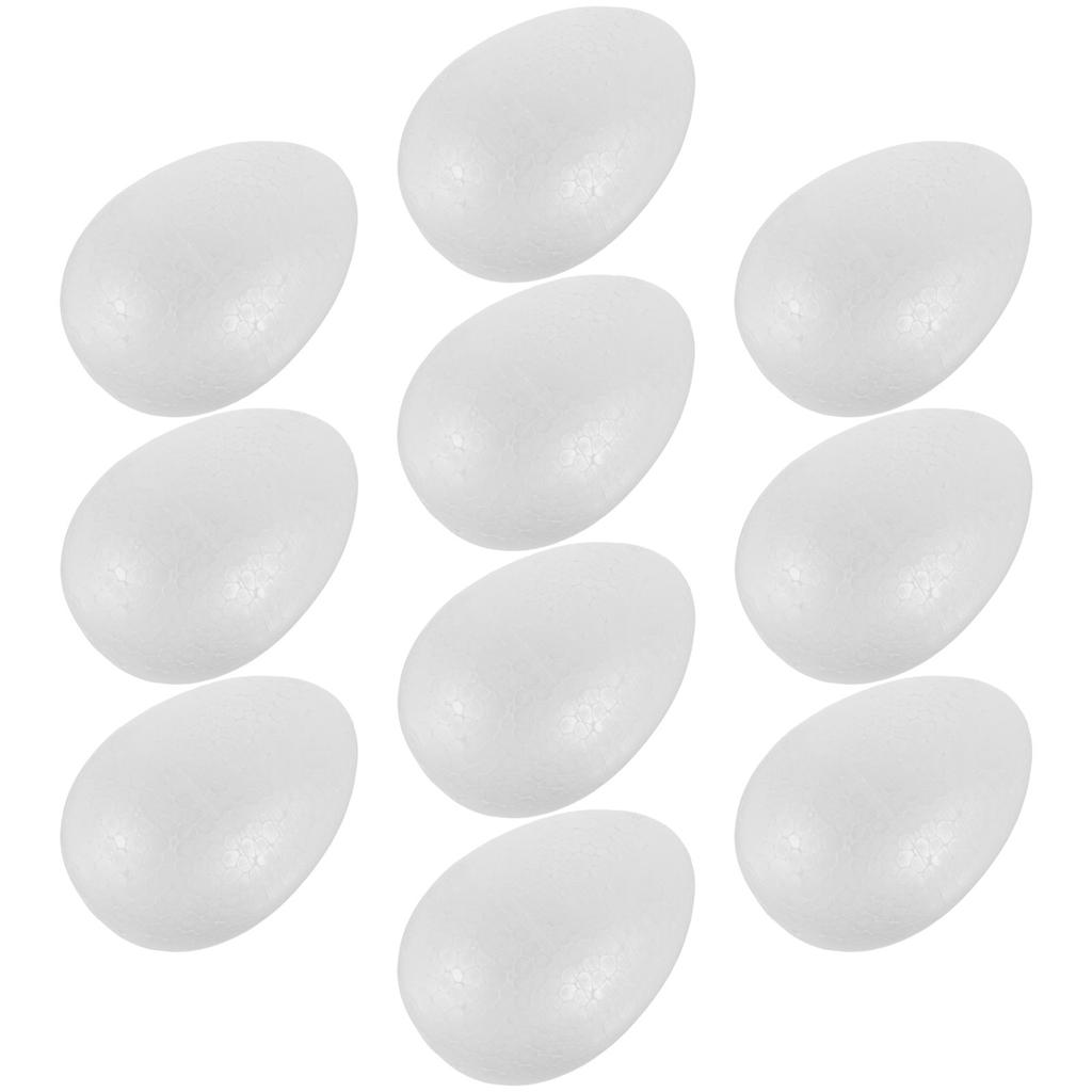 10Pcs Blank Foam Easter Eggs DIY Craft Supplies for Painting Decorating Easter Party Favors Photography Props Festive Scene