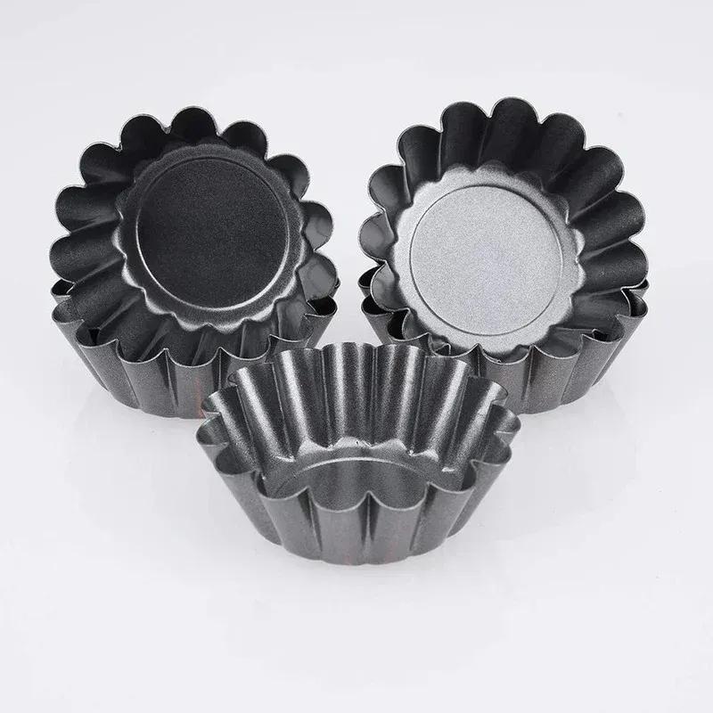 NEW 5Pcs Non-stick Tart Quiche Flan Pan Mold Pie Pizza Cake Mold Cupcake Egg Tart Tartlet Baking Mold Muffin Cup Pizza Pan Bakeware