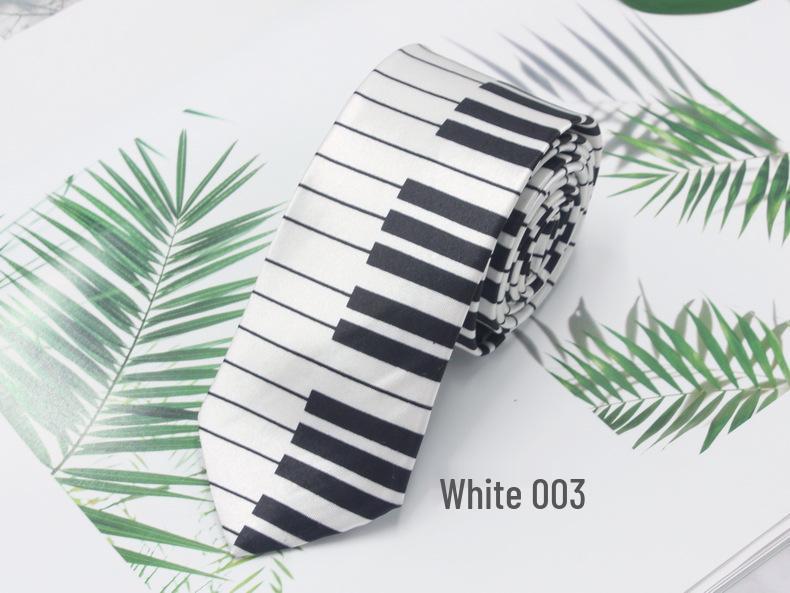 

Пятилинейный нотный стан Студенческий ручной работы Блестящий Имитация шелка Галстук, Узкий 5 см, Корейский стиль для мужчин и женщин