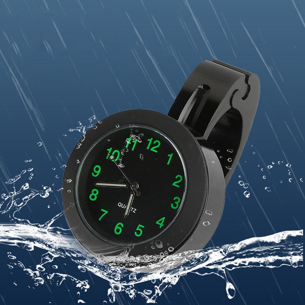 Motorcycle Handlebar Clock For 7/8" To 1" Handlebars, Billet Aluminum Waterproof Shock-absorbing Handlebar Clock Watch, Luminous Design, Universal Acc
