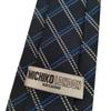 [Michiko London] Made in Japan KOSHINO Check Pattern Silk Necktie - 100% Silk - Perfect for Suits and Jackets - Stylish and Ideal for Men and Women -