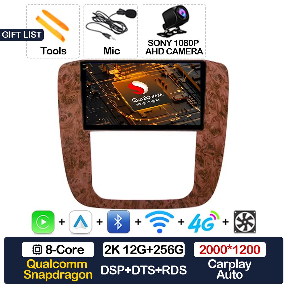 KLNOV1 Android 15 Carplay Auto Car Radio For GMC Yukon Chevrolet Tahoe Suburban 2008 - 2012 Multimedia Stereo Video Player NAVI GPS 4G