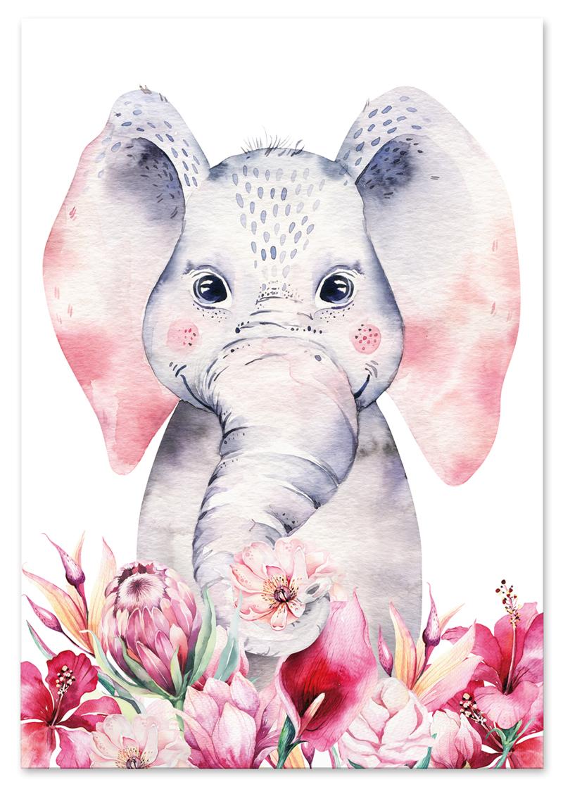 

Плакат для дитячої кімнати слон 30x40 cm