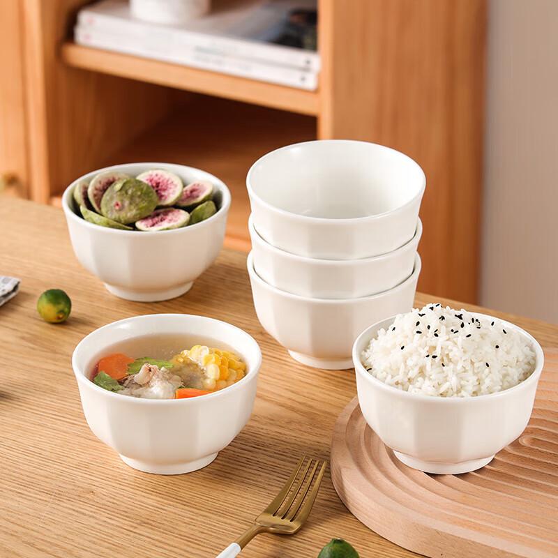 JieYajie T451 Chinese Underglaze 4.5-inch Rice Bowl - 6-Pack