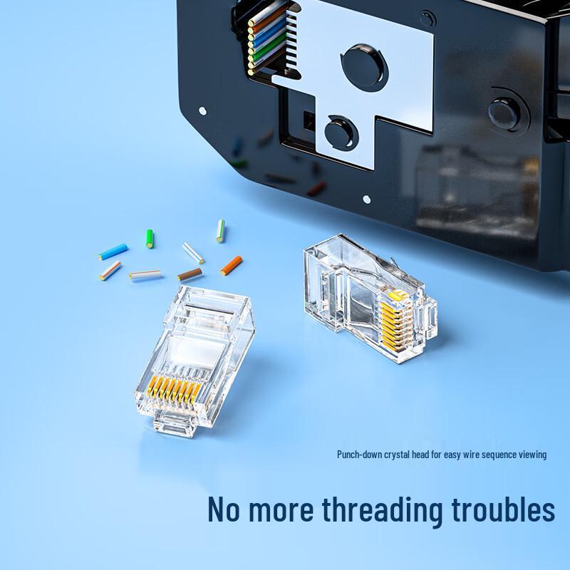 SAMZHE Professional Cat5e RJ45 Pass-Through Connectors