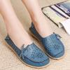 Fashion Sizes 34-44 Genuine Leather Flat Shoes Women Fashion Casual Nurse Shoes Hollow Soft Sole Non Slip Women's Shoes  Zapatos Mujer