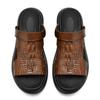 Summer Classic Men's Sandals Genuine Leather Soft Breathable Shoes Designer Beach Roman Brand Sandals Leather Men Sandals Slides