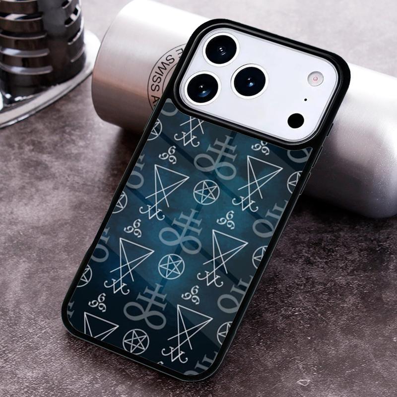 Satanic Pentagram Baphomet Phone Case For iPhone 17,16e,15,14,13,12,11,Mini,Pro,MAX soft Silicone Cover