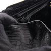 Used Salvatore Ferragamo Gancini crocodile embossed Tote Bag leather Black Used Women
