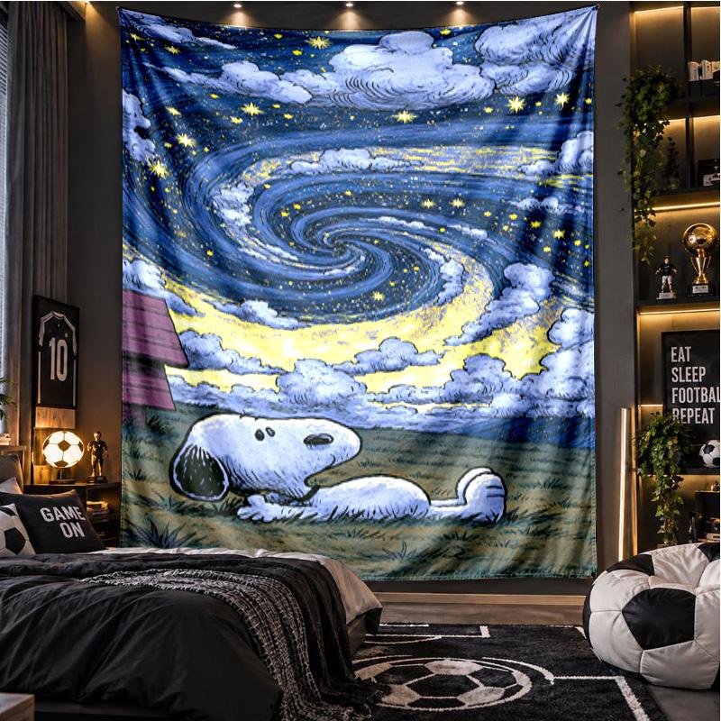 Cozy Autumn Snoopy Cartoon Theme Beach Towel Personalized Custom Name & Text Soft Quick Dry Beach Towel for Swimming Travel