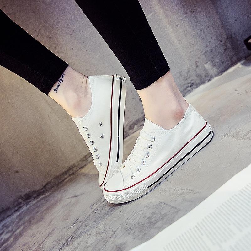 Fashion Hot Sale Women's Canvas Shoes Casual Breathable Flat Shoes Luxury Brand Woman Convenient Walking Footwear Sneakers Zapatos Mujer