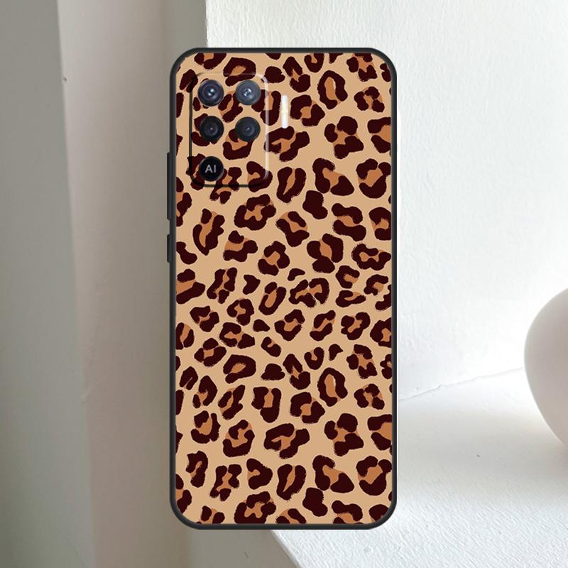 Luxury Leopard For OPPO A80 A60 A40 A5 A6 Pro A15 A17 A57 A16 A76 A96 A18 A38 A58 A78 A98 A54 A74 A94 Case