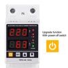 Din Rail Dual Display Adjustable Over Voltage Current And Under Voltage Protective Device Protector Relay 63A 80A 220V