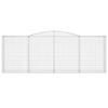 VidaXL Panier de Gabions Arqué Cage à Gabion Mur de Gabion Panier à Pierre Gabion pour Pierre Jardin Patio Extérieur 153537
