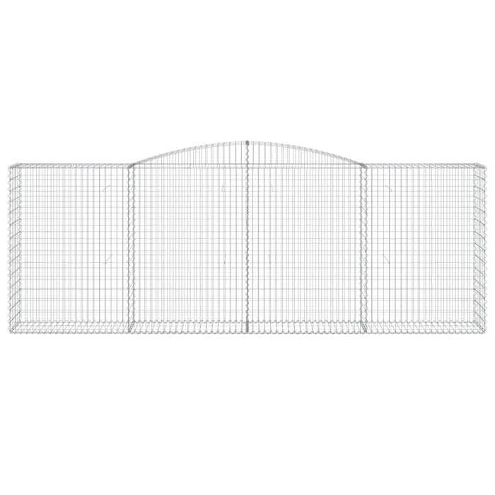 VidaXL Panier de Gabions Arqué Cage à Gabion Mur de Gabion Panier à Pierre Gabion pour Pierre Jardin Patio Extérieur 153537