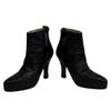 CHANEL short COCO Mark Matrasse leather boots black leather Used