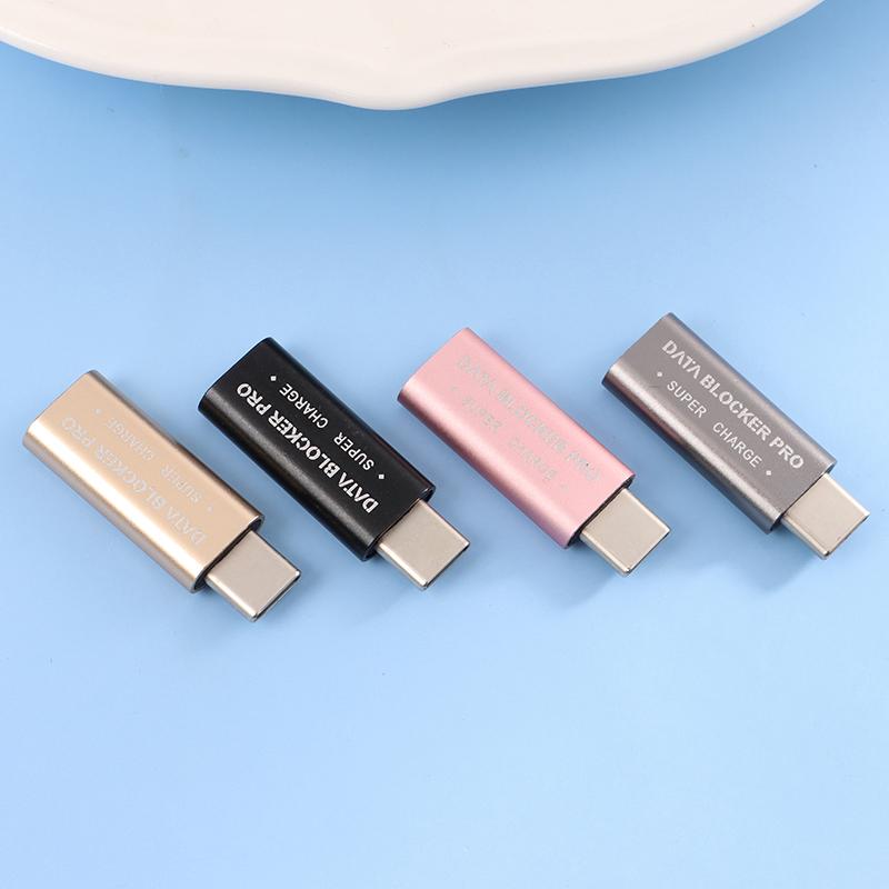 Conector de cambio de género para prevención de robo de jugo, bloqueador de datos USB tipo C, 1 unidad
