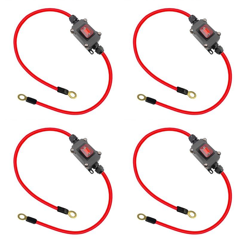 

4X DC12V Inline Wire Switch DC12-24V DPST Dual Side Wiring Switch 25A IP65 With On/Off Quick Connect/Disconnect Switch