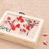 50Pcs Wooden Heart Pegs Clip Stylish Red Love Heartphoto Paper Clips Wedding Decoration Craft
