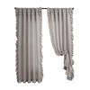 Phantom Yarn Thickened Curtains Finished Semi-Blackout Bay Window Living Room Bedroom French Cream Style Premium Sense Solid Color Versatile