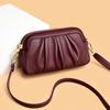 Small Square-shaped Lady's Lightweight Single-shoulder Pleated Mini Change Purse Mobile Phone Bag Shoulder Bag