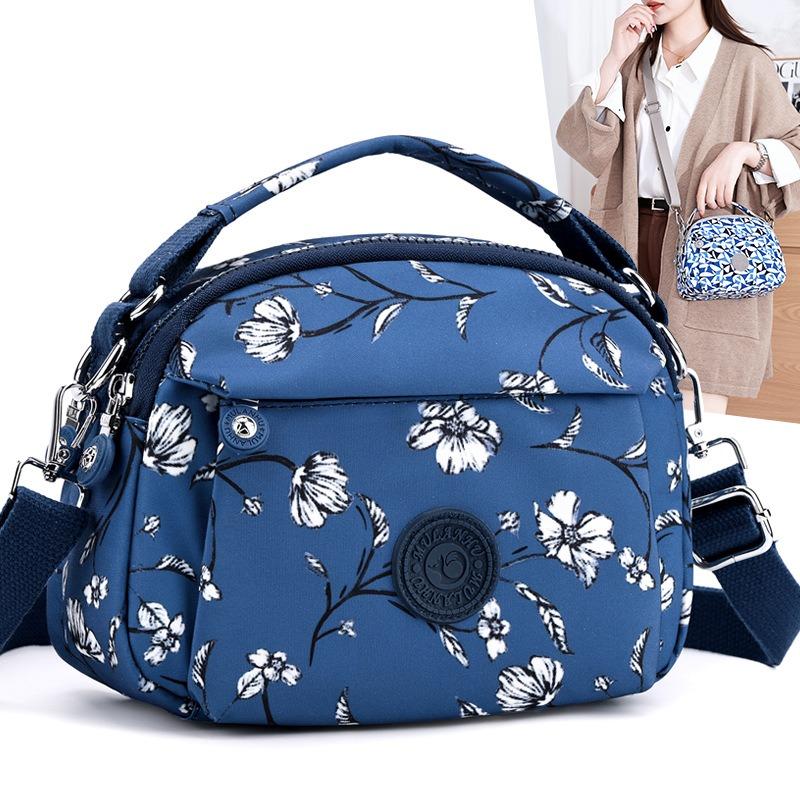 Modische bedruckte Schultertasche neu Mehrfachfach lässiger Trend Umhängetasche Nylon vielseitige Tasche Damen