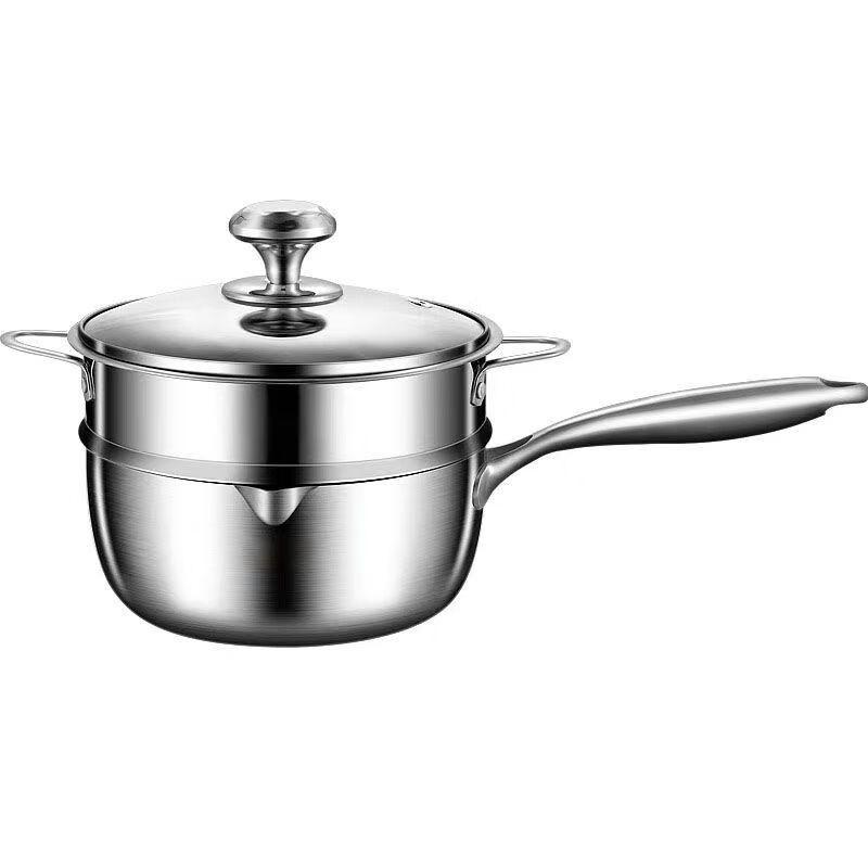 Wutuo 316 Stainless Steel Non-stick Milk Pot with Steamer