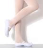 Korean Traditional White Hook Canvas Dance Shoes - Flat Indoor Practice Shoes, Model 10053