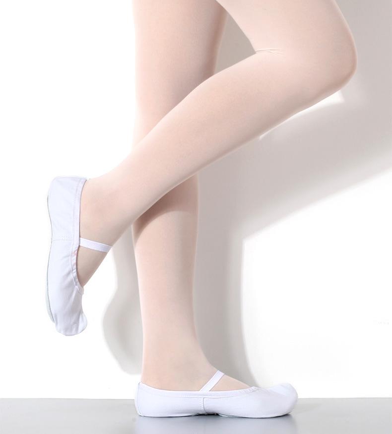 Korean Traditional White Hook Canvas Dance Shoes - Flat Indoor Practice Shoes, Model 10053