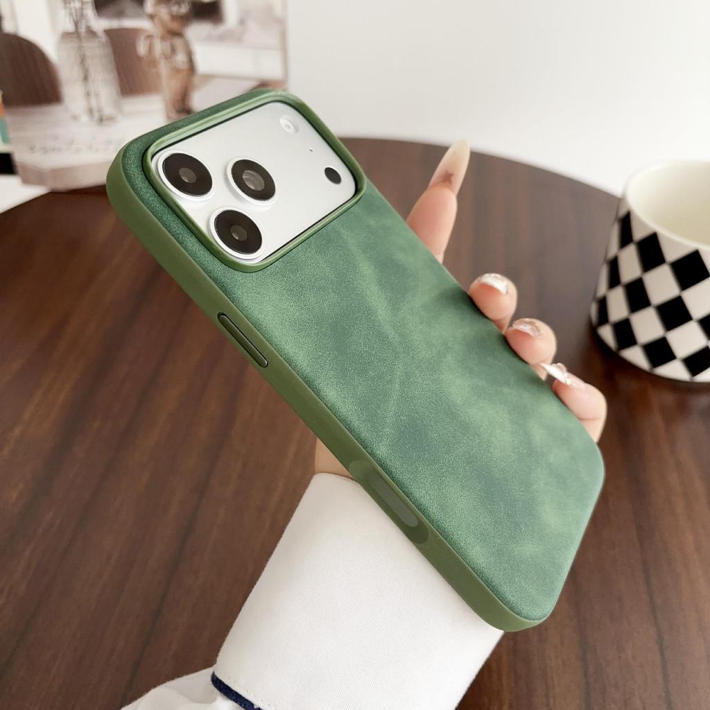 Leather Phone Case for Apple iPhone 18 Pro Max & iPhone 17, Suede Finish for 16 Pro