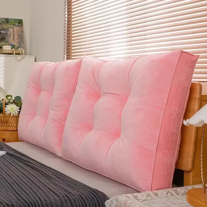 

60x55x18cm/70x55x18cm Bed Rest Reading Pillow Lounge Sofa Cushion Bedside Backrest Bed Soft Waist Coussin Cojines Decorativos 60x55x18cm 1pc рожевий