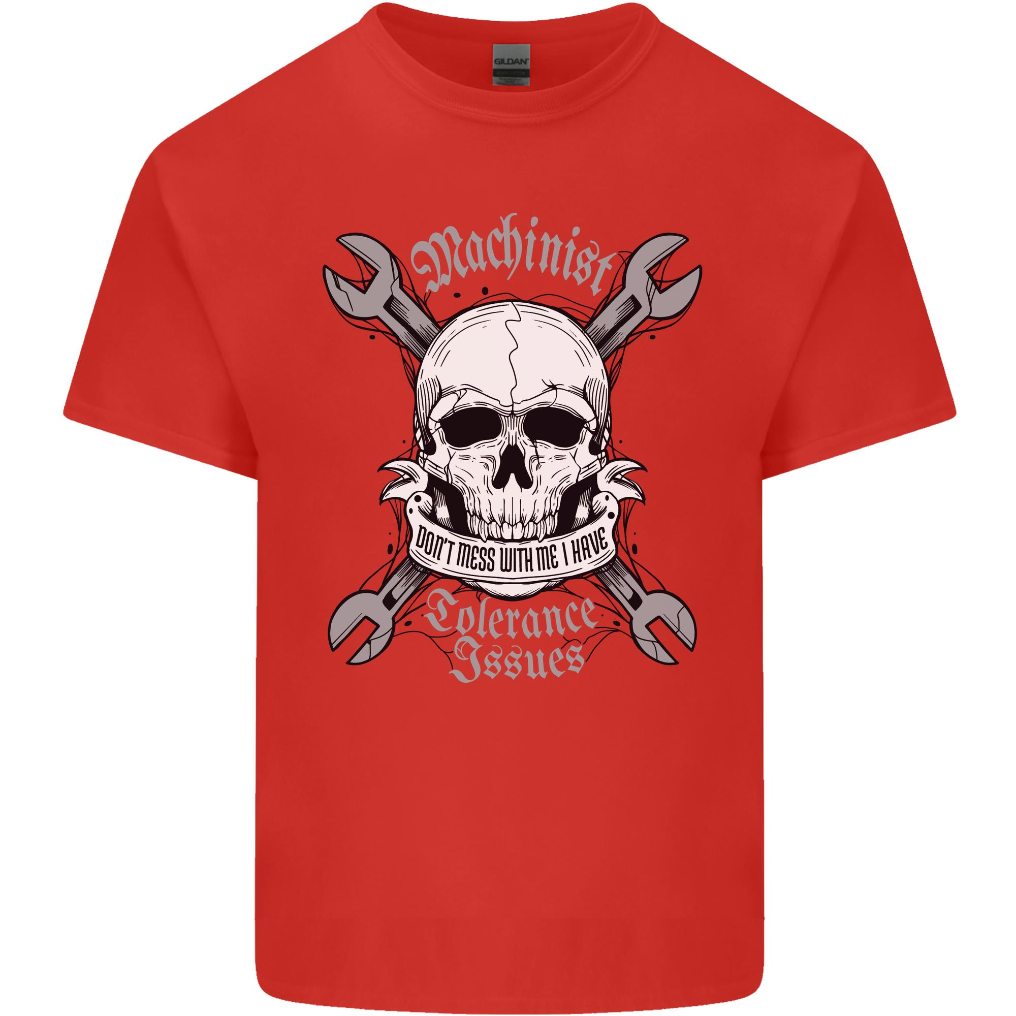 Machinist I Have Tolerance Issues Skull Unisexs Light Cotton TShirt S