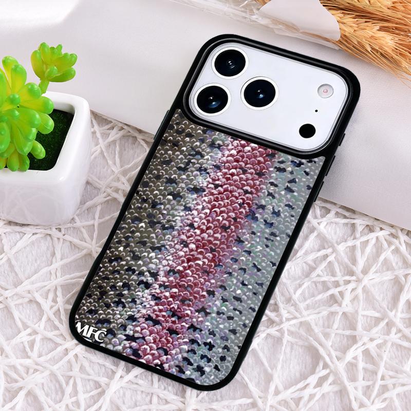 Rainbow Trout Fishing Skin soft Shockproof Phone Case for iPhone 17 Air 16e 15 11 12 14 13 Pro Max Cover Coque